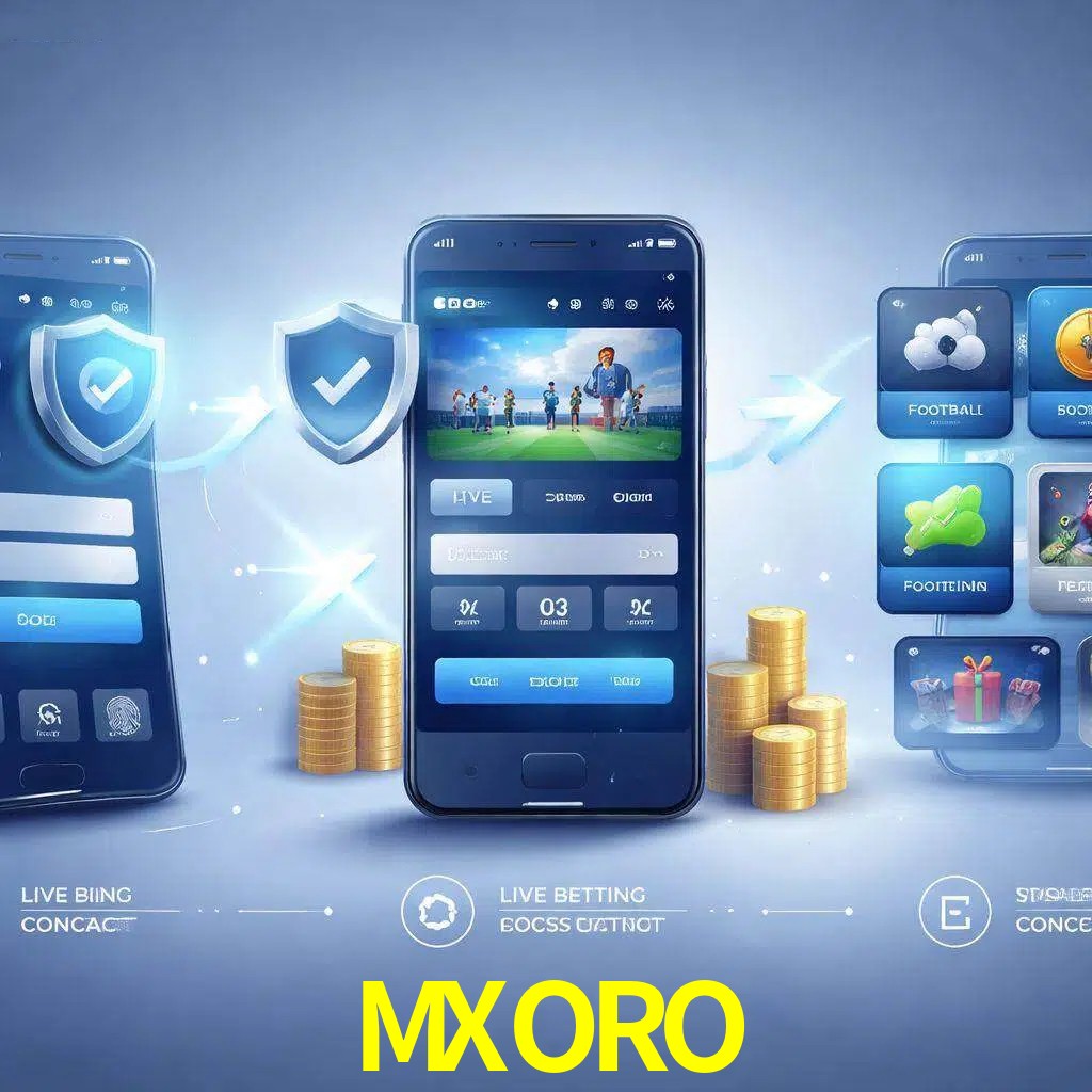 Pasos de acceso a la app MXORO en pantalla de teléfono móvil