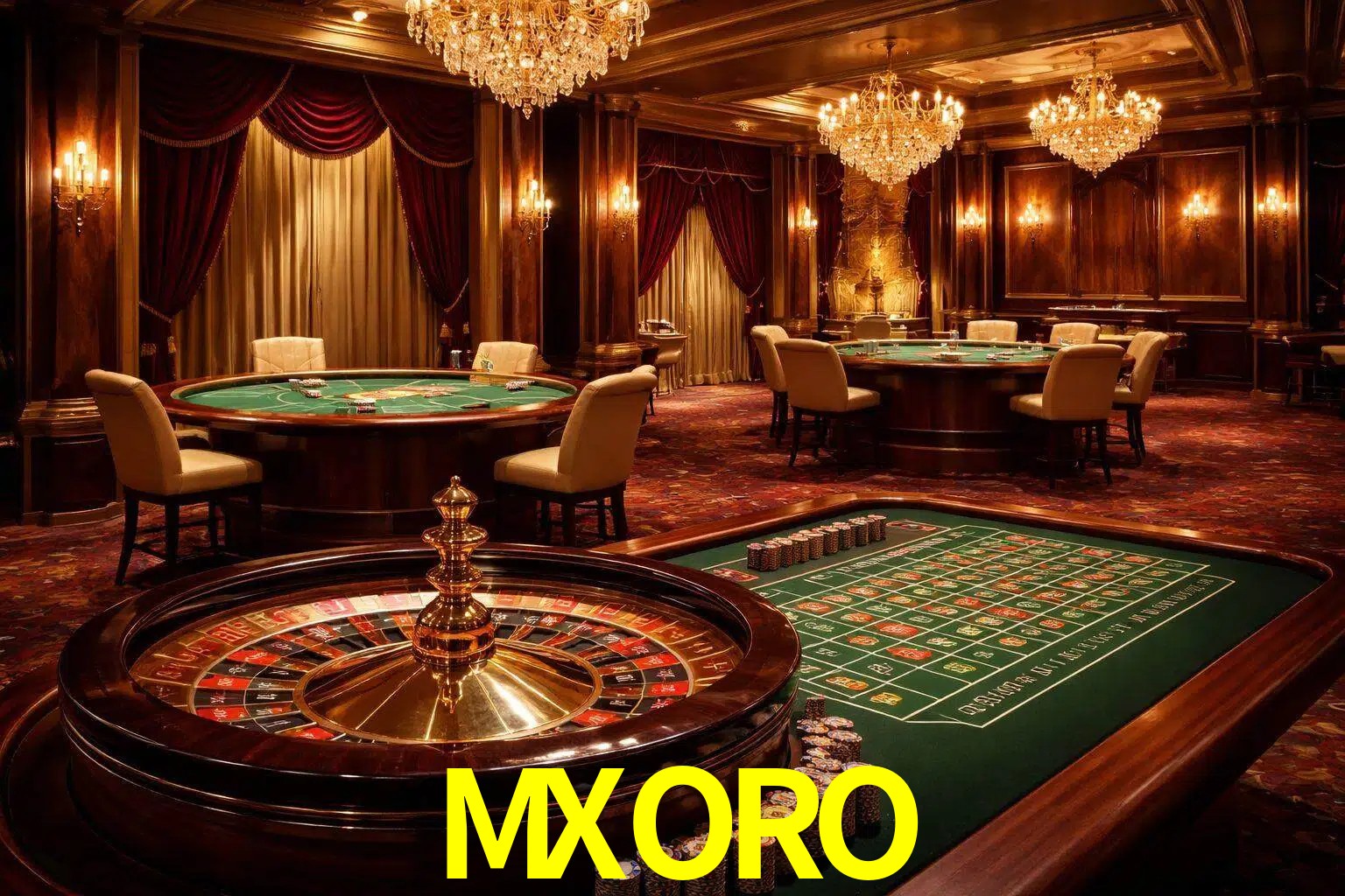 Una escena premium de mesa de casino en vivo con cartas, elementos de ruleta y un ambiente pulido de estudio de transmisión.